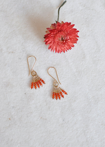 Carnelian Fringe Earrings