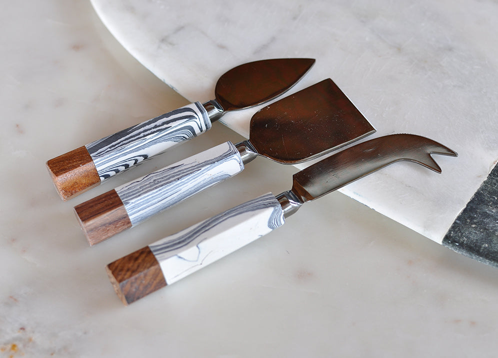 Zebra Marble Cheese Knives