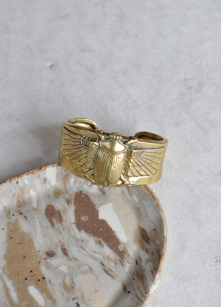Deco Scarab Cuff