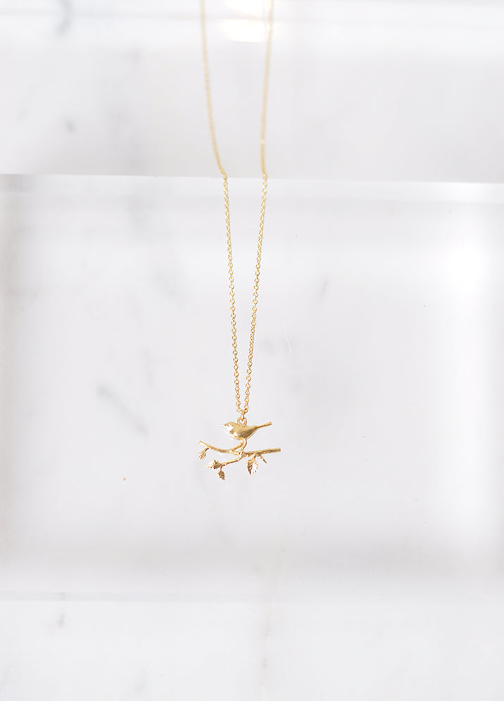 Perched Warbler Necklace
