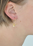 Flying Bee Hoop Earrings
