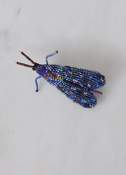 Beaded embroidery moth brooch : r/Beading