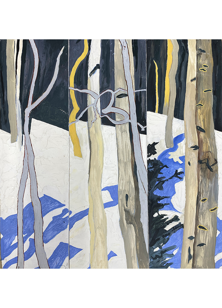 "Aspen Triptych I", Wood Panel