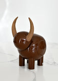 Ceramic Bully: Redwood Longhorn Bully