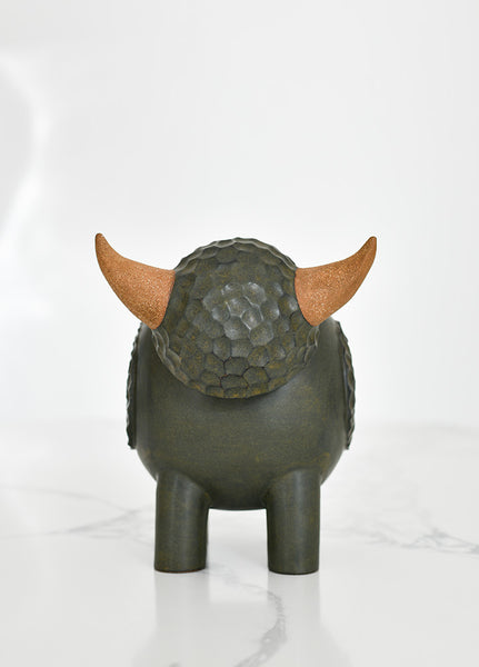 Ceramic Bully: Dark Olive Textured Bully