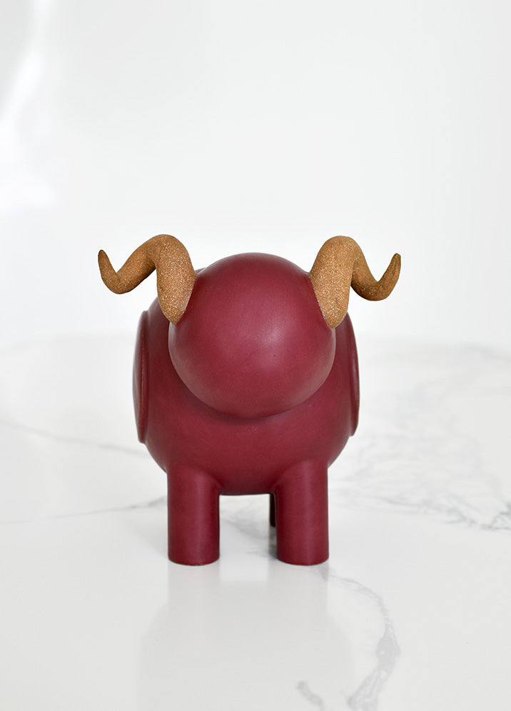 Ceramic Bully: Cranberry Ram