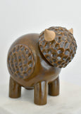 Ceramic Bully: Bark Textured Shorthorn Bully