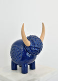 Ceramic Bully: Midnight Textured Longhorn Bully
