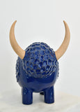 Ceramic Bully: Midnight Textured Longhorn Bully