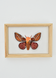 Small Silk Moth Beaded Art