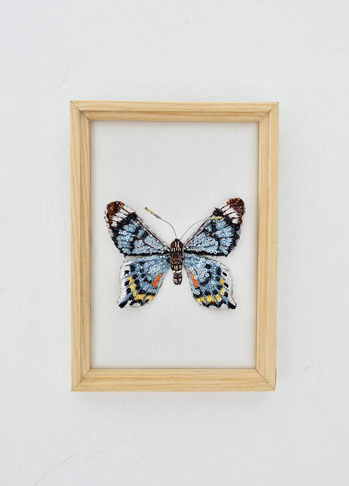 Fluted Swallowtail Beaded Art