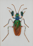 Bark Mantis (nymph) Beaded Art