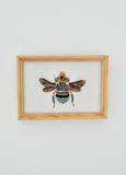 Blue Banded Bee Beaded Art