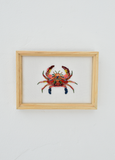 Spiny Hands Crab Beaded Art