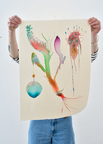 Ink Drawing on Canvas II