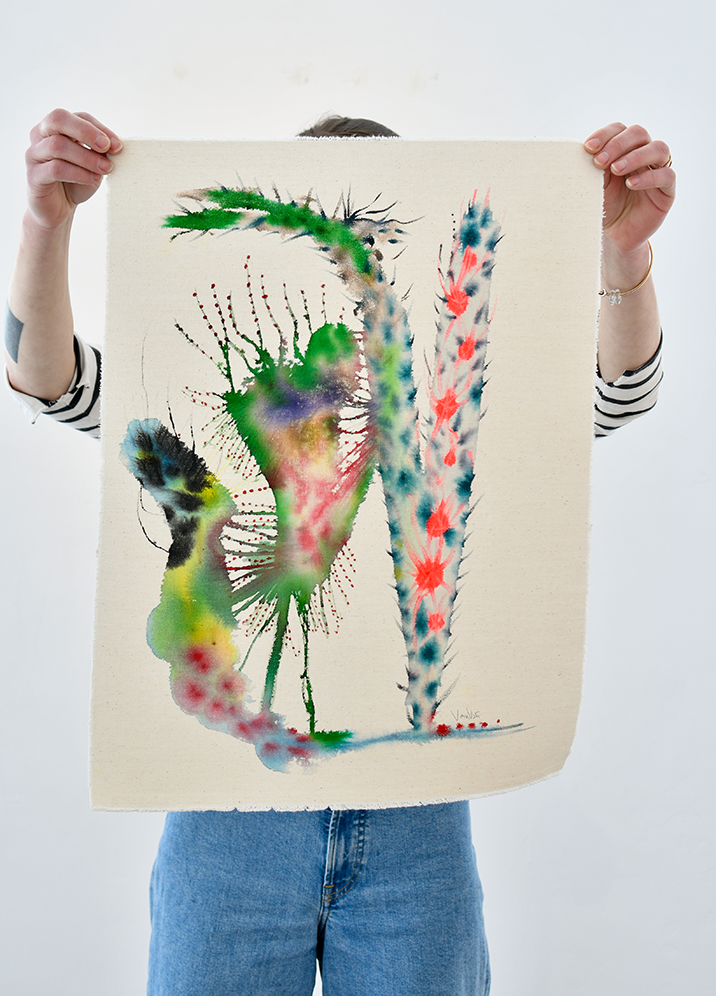 Ink Drawing on Canvas III