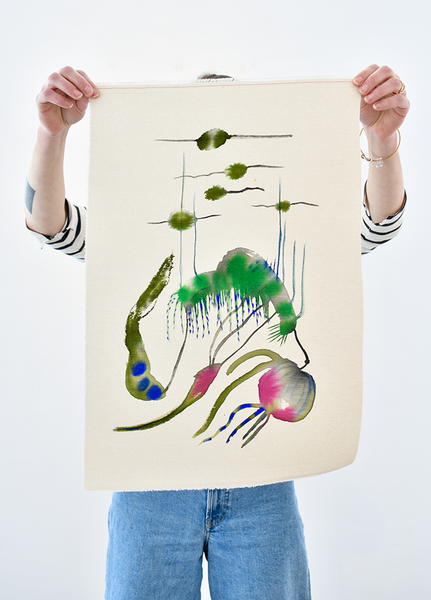 Ink Drawing on Canvas V