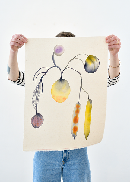 Ink Drawing on Canvas VI