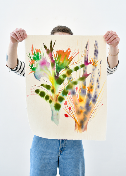 Ink Drawing on Canvas VII