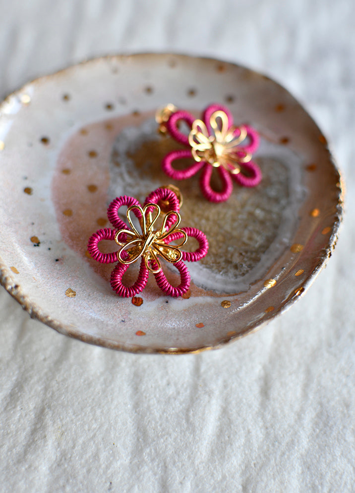 Dalia Stud Earrings in Pink