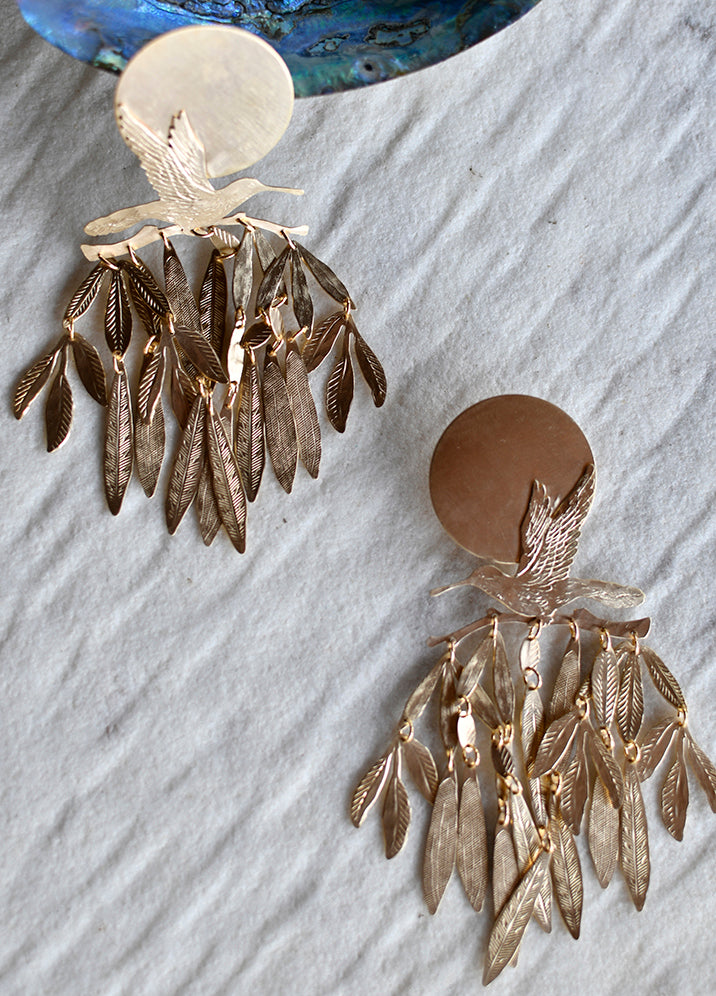 Gold Cascade Tapestry Earrings