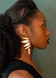 Maxima Leaf Punk Earrings