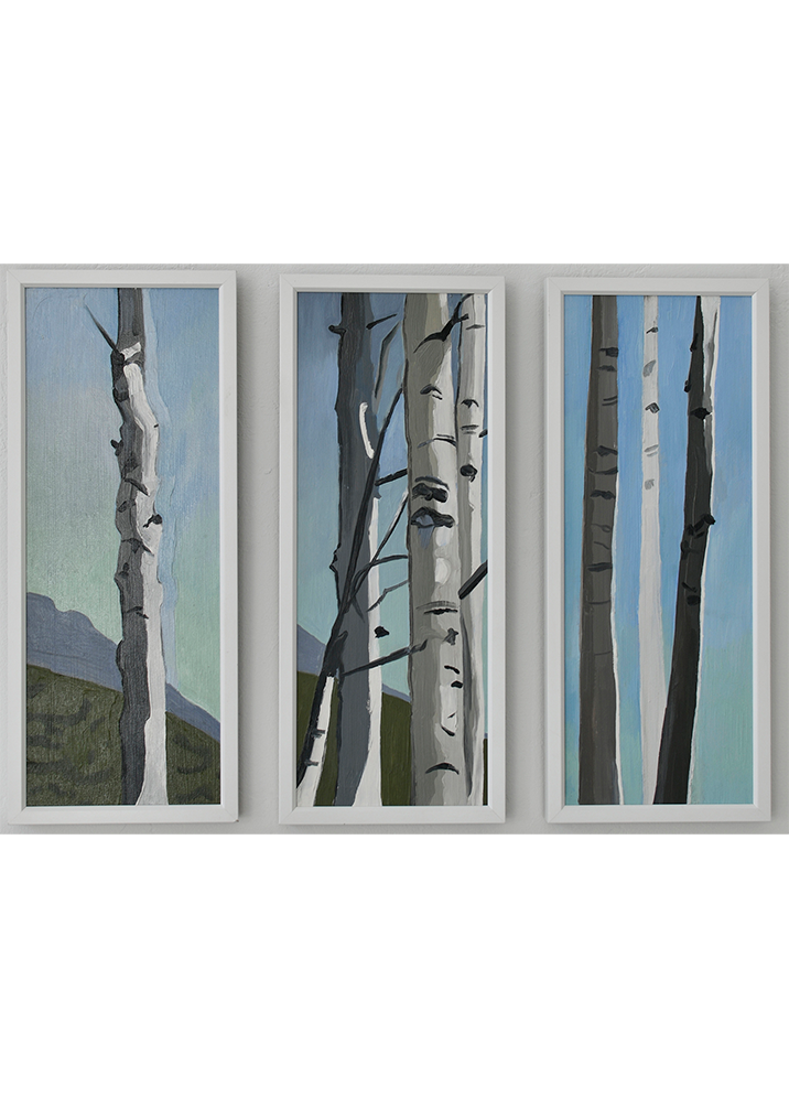 "Aspen Triptych II", Framed