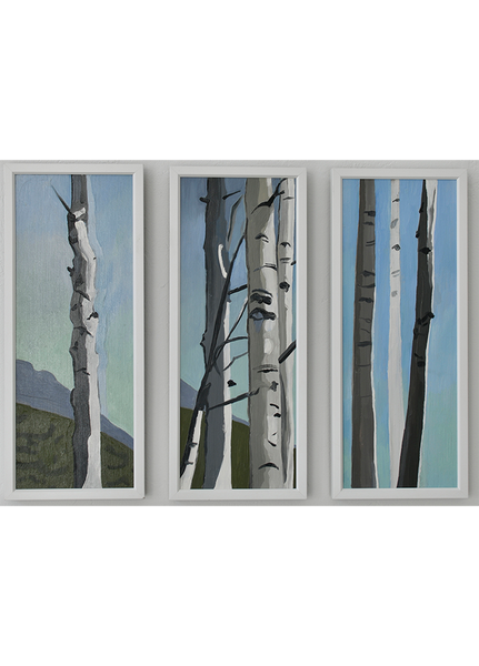 "Aspen Triptych II", Framed