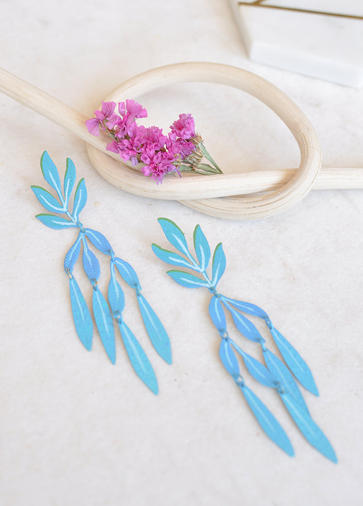 Blue Sea Forest Earrings