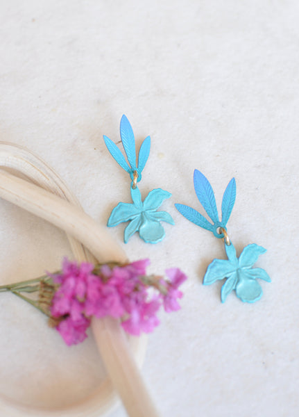 Blue Orchid Earrings