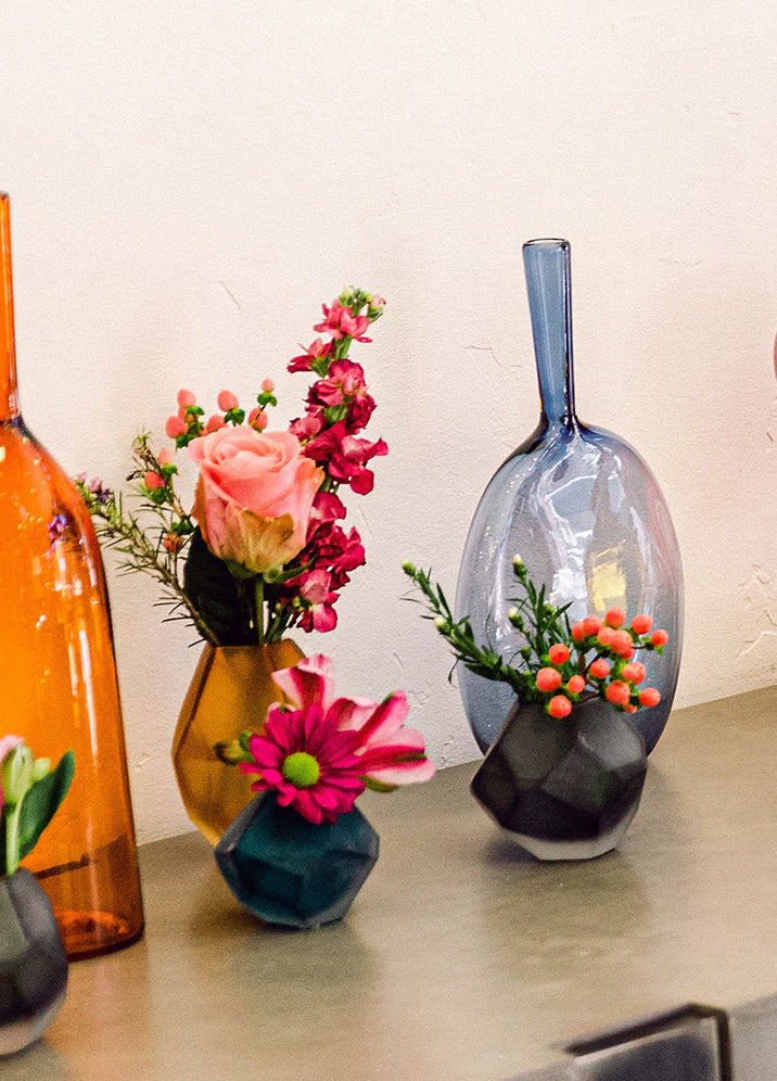Faceted Bud Vases