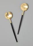 Black and Gold Serving Spoons