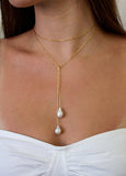 Breathless Tie Lariat Necklace