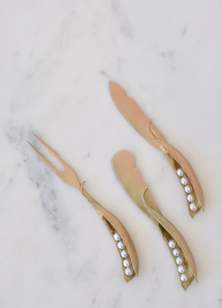 Peas in a Pod Cheese Knives