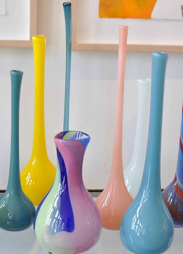 Opaque, Colorful Glass Vase