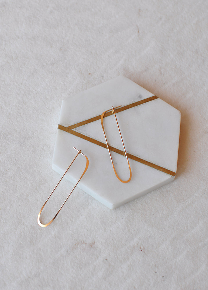Long Oval Earrings