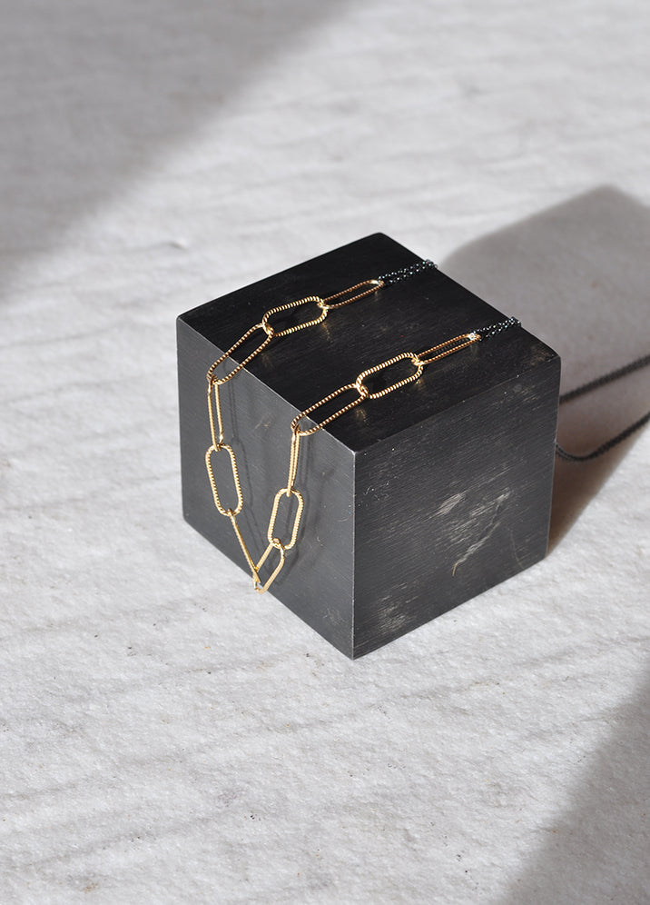 Squared Link Chain Harmony Necklace