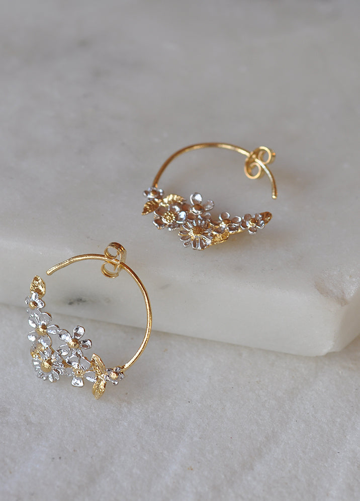 Posy Bloom Hoop Earrings