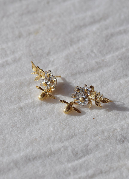 Posy Bloom Bee Earrings