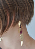 Lila Leaf Earring