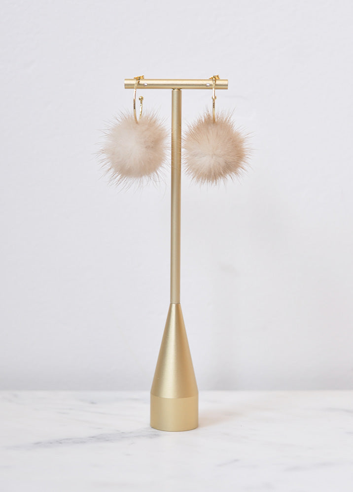 Pom Pom Hoop Earring