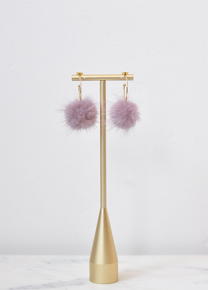 Pom Pom Hoop Earring