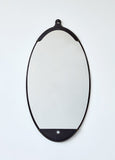 Leather Oval Mirror - Long