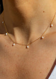 Petite Freshwater Pearl Droplets Necklace